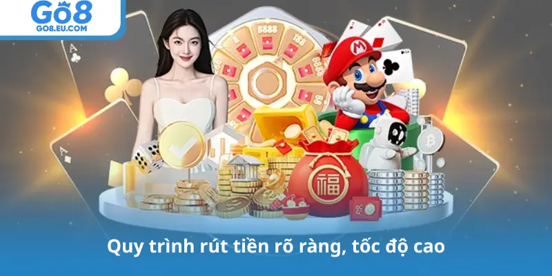 Quy trình rút tiền rõ ràng, tốc độ cao