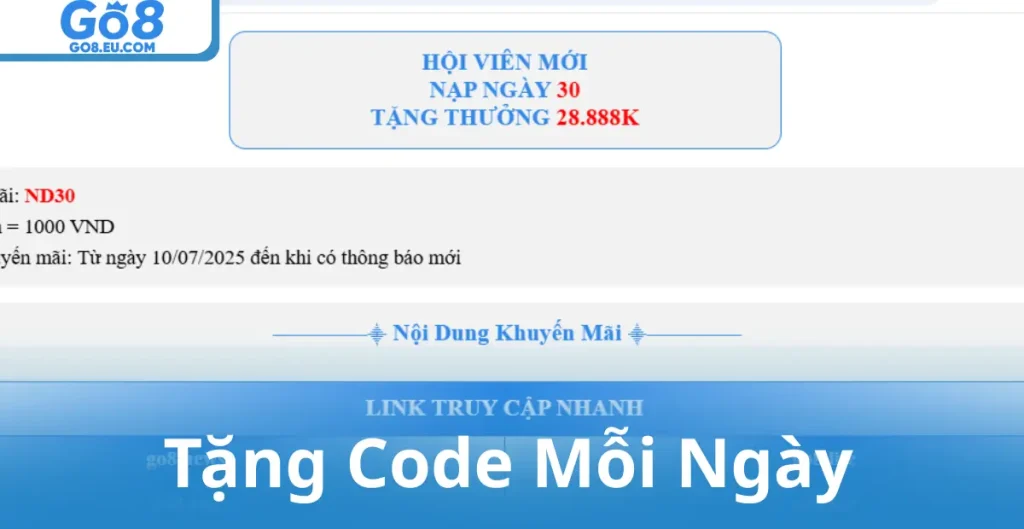 Tặng Code Mỗi Ngày